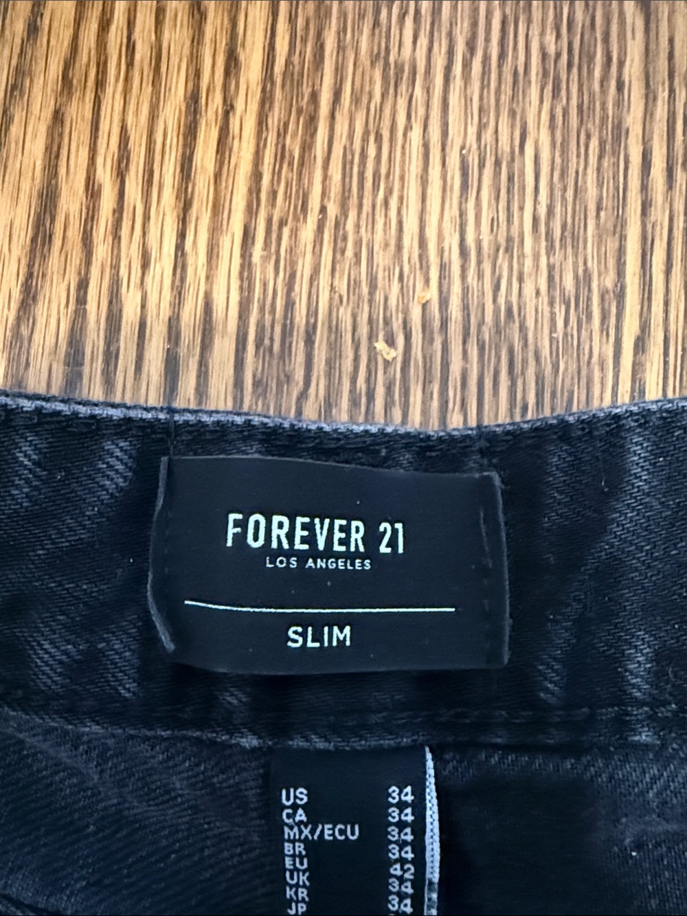 Forever 21 Black Distressed Denim Jean Shorts - Picture 9 of 9